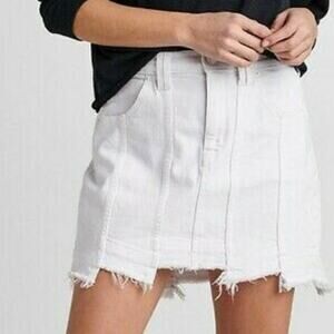 Hudson Jeans Weekender Step Hem Denim Mini Skirt 25